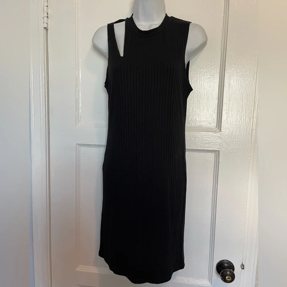 NWT LNA black ribbed bodycon dress